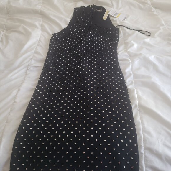 Michael Kors Black studded halter dress - Picture 4 of 5